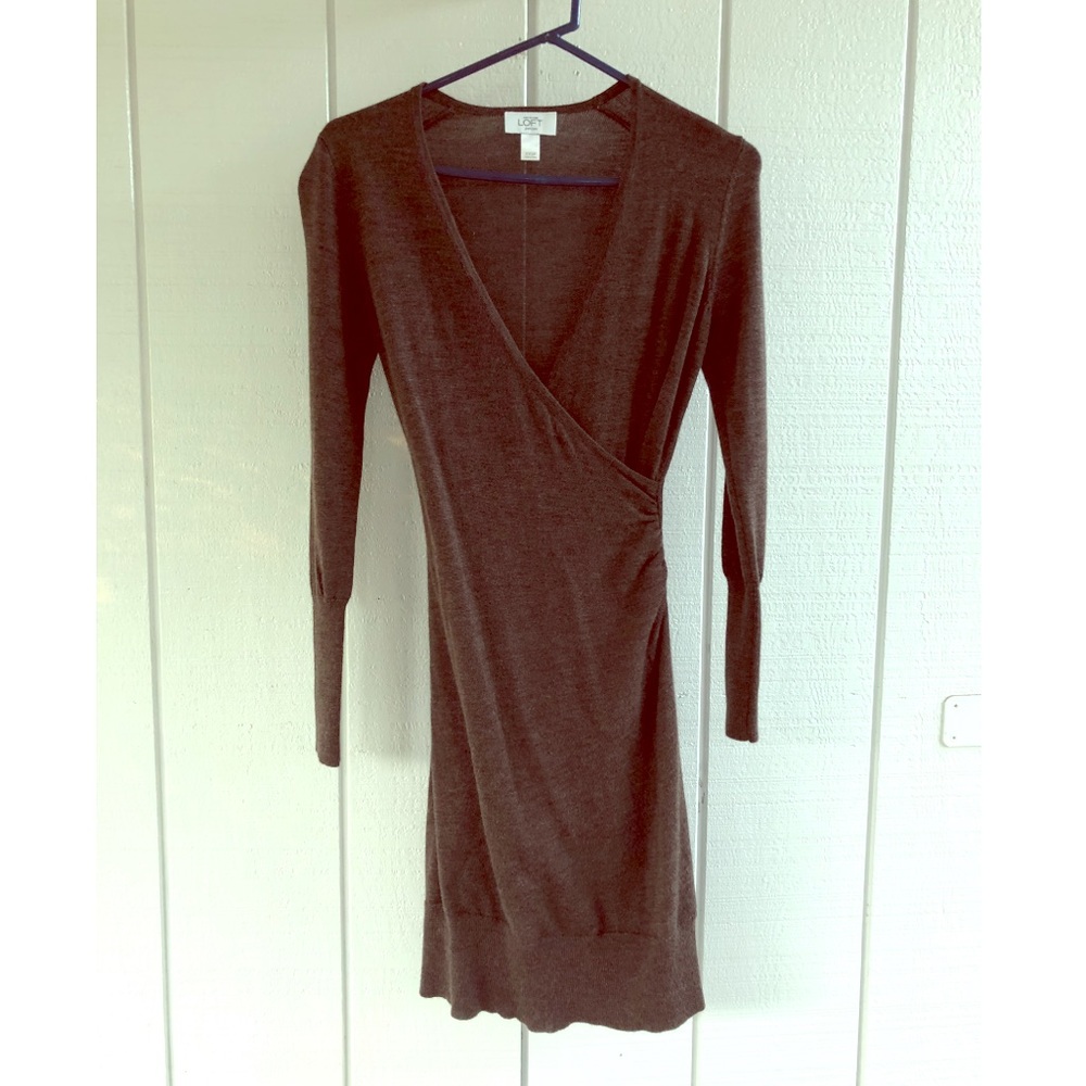 V-neck Sweater Dress